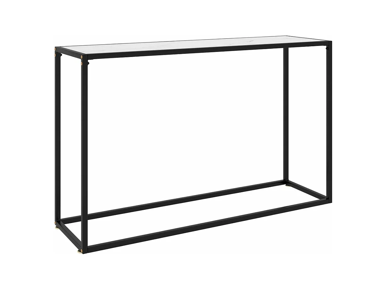 Table console Blanc 120x35x75 cm Verre trempé