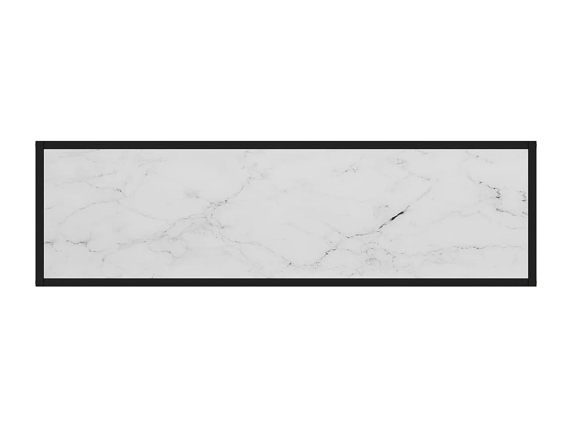 Wandtafel 120x35x75 cm gehard glas wit