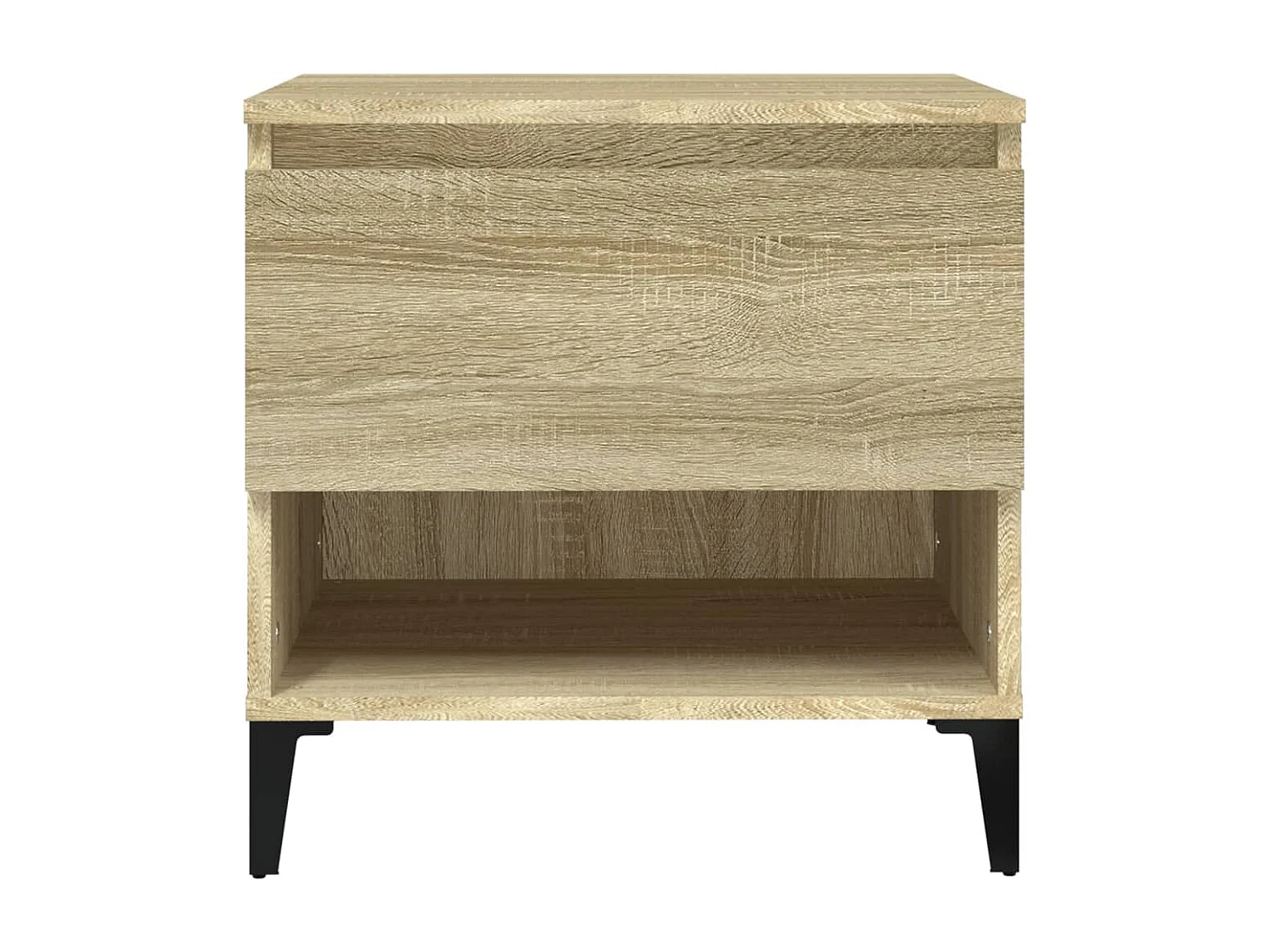 Bijzettafel 50x46x50 cm bewerkt hout sonoma eikenkleurig