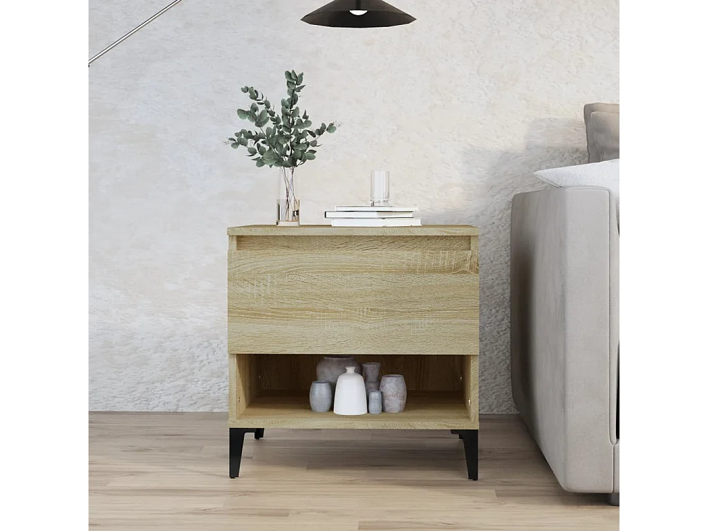 Table d'appoint Chêne sonoma 50x46x50 cm Bois d'ingénierie