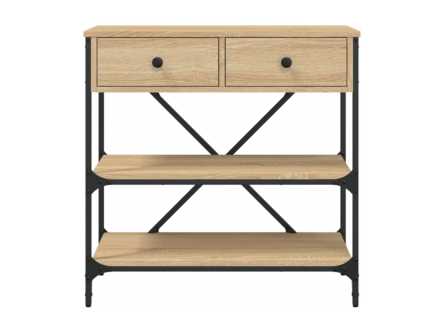 Mesa consola madera de ingeniería roble Sonoma 75x34,5x75 cm