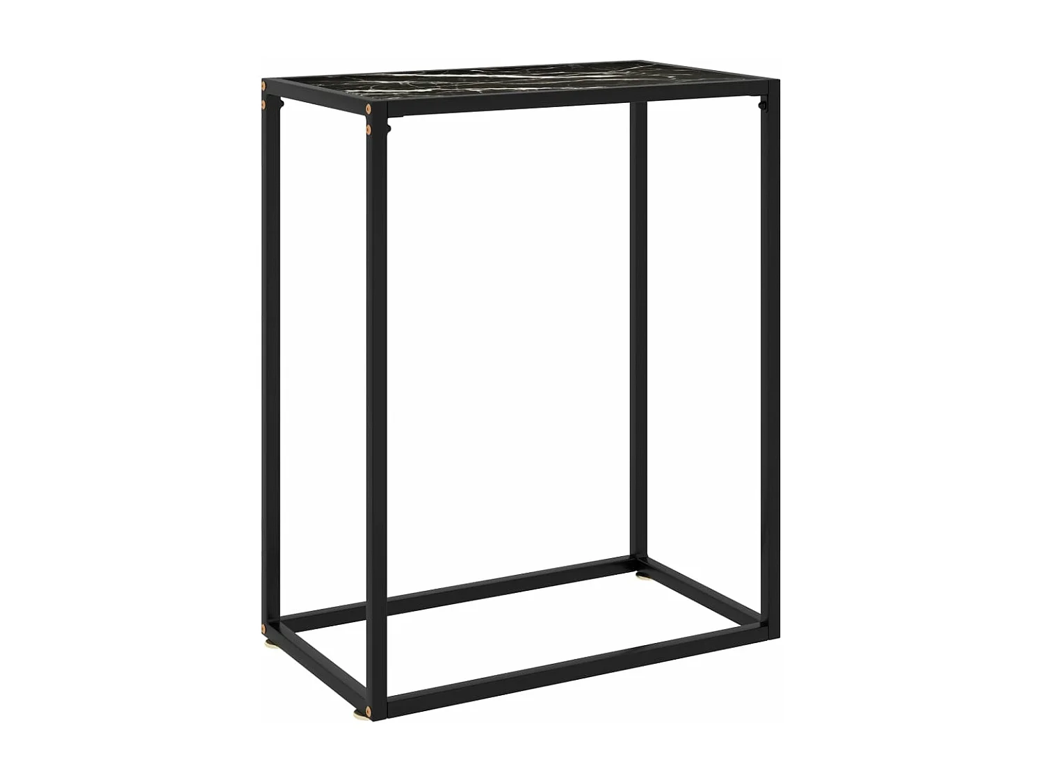 Table console Noir 60x35x75 cm Verre trempé