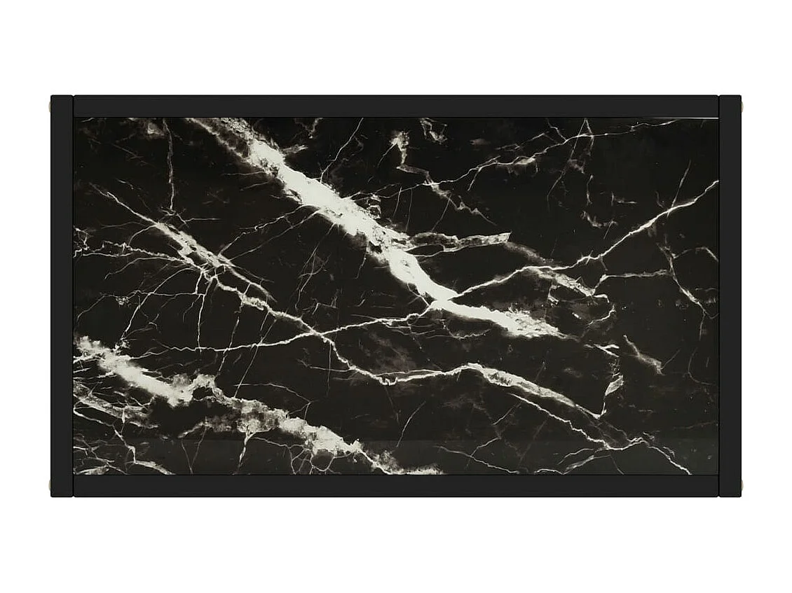 Table console Noir 60x35x75 cm Verre trempé