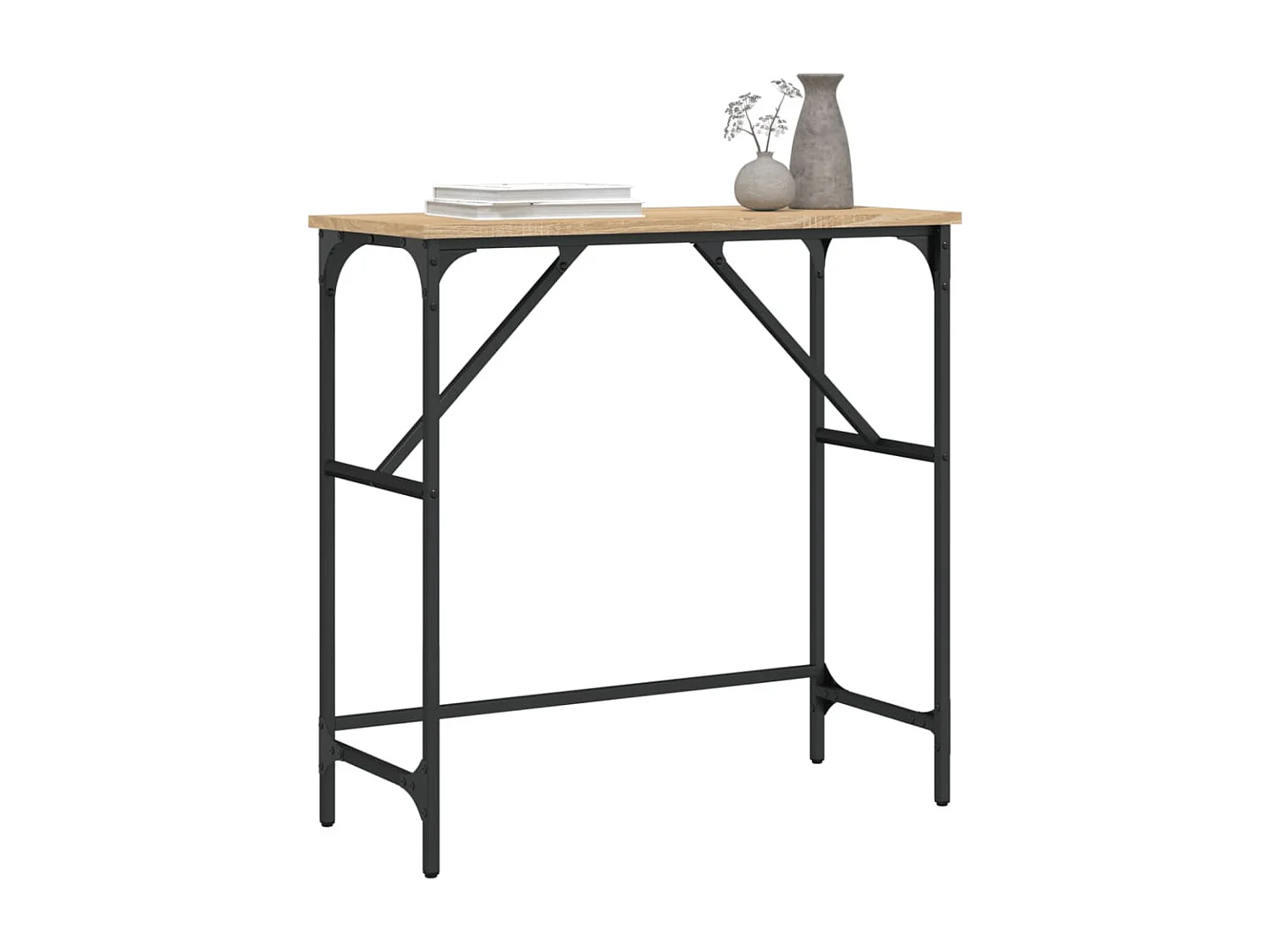 Wandtafel 75x32x75 cm bewerkt hout sonoma eikenkleurig