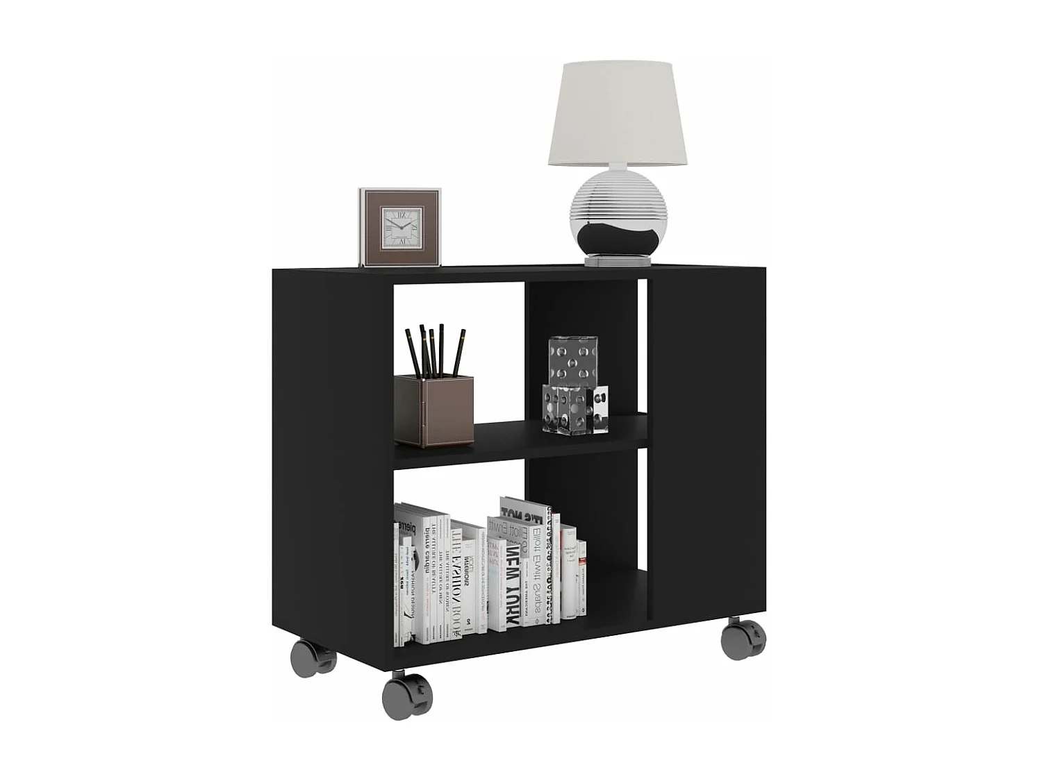 Table d'appoint Noir 70x35x55 cm Bois d'ingénierie