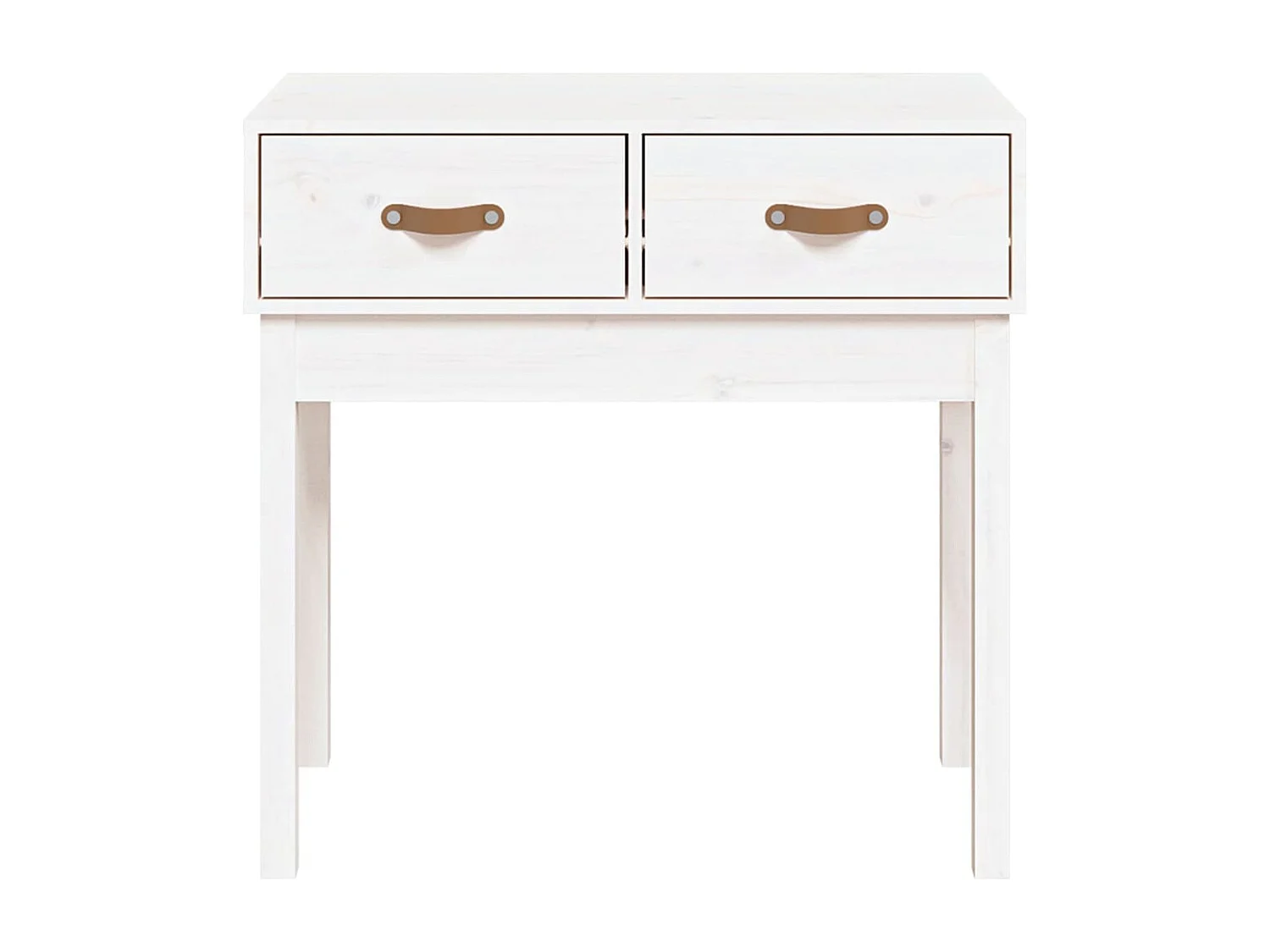 Mesa consola 76,5x40x75 cm pinho maciço branco