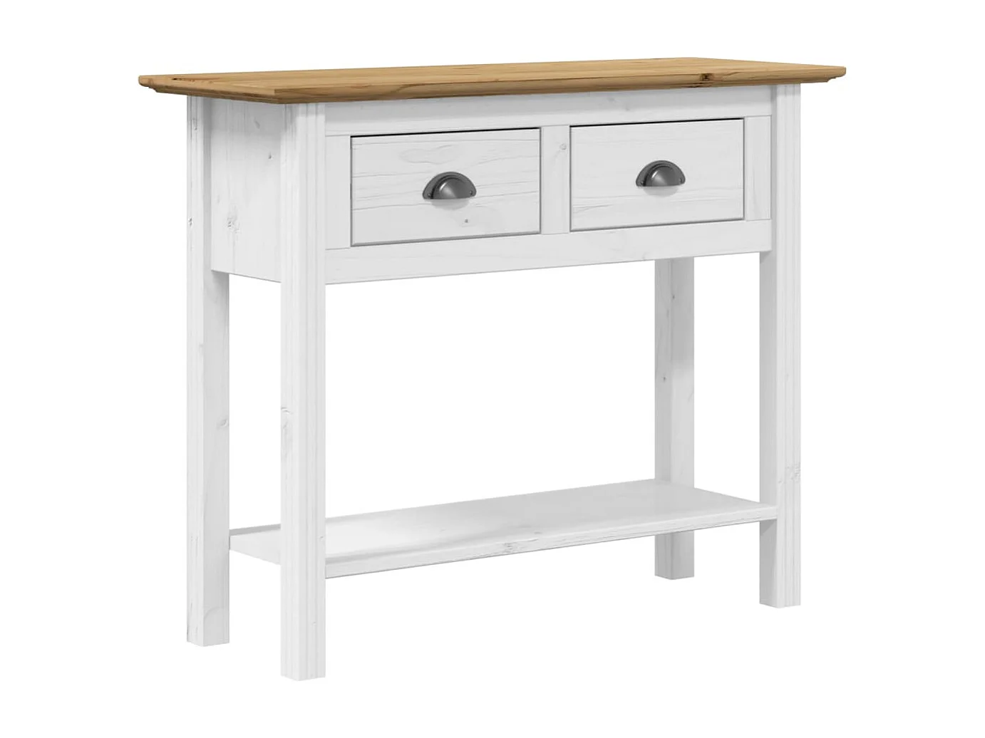 Mesa consola BODO madera maciza de pino marrón 90x34,5x73 cm