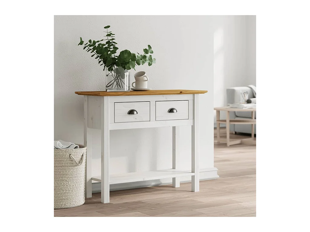 Wandtafel BODO 91x35x74 cm massief grenenhout bruin