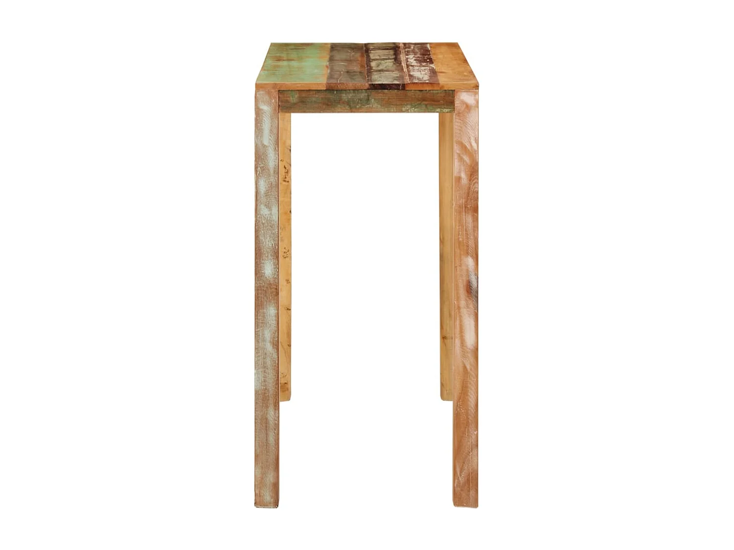 Mesa de bar 112x55x108 cm madeira recuperada maciça