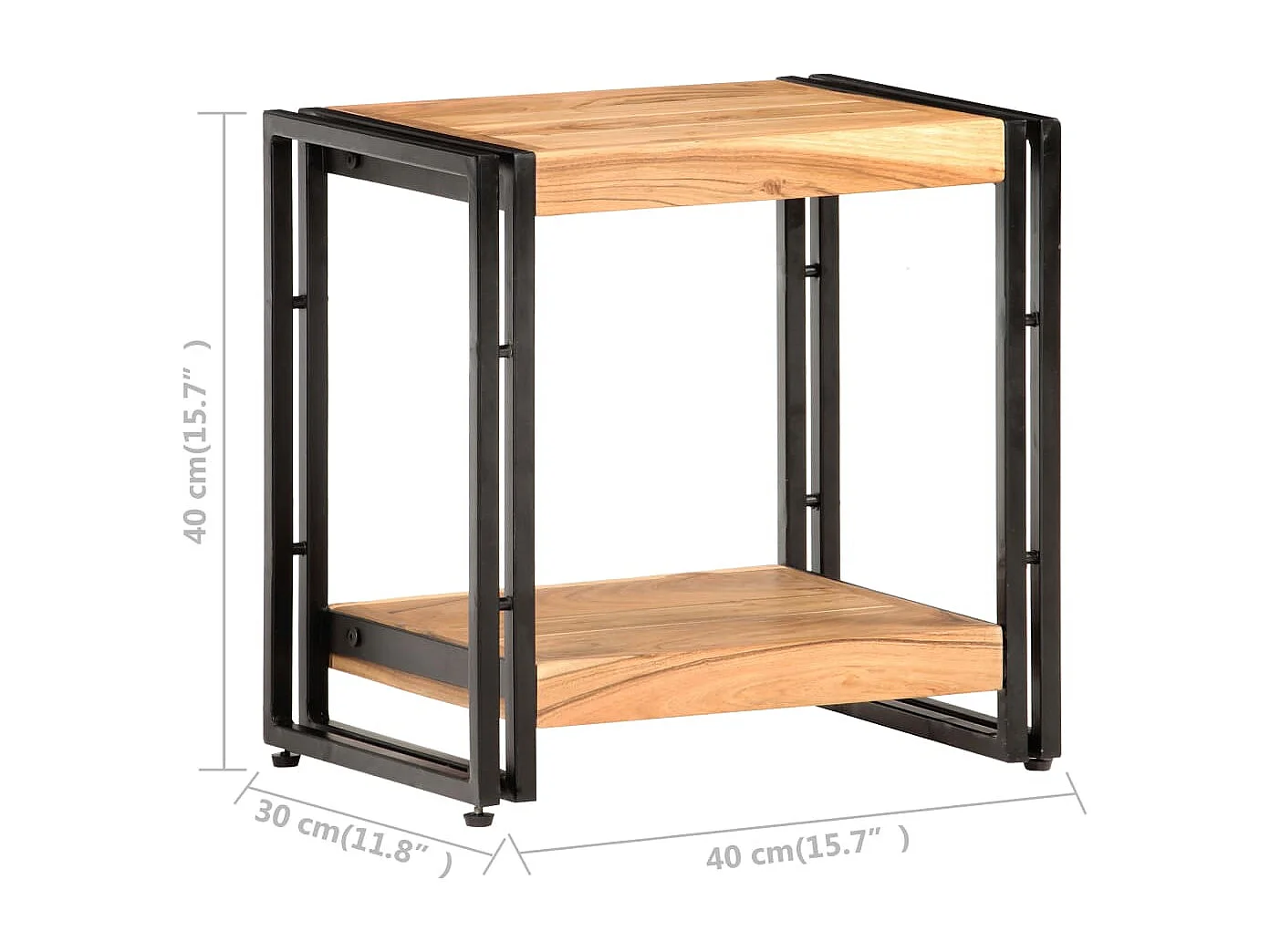 Bijzettafel 40x30x40 cm massief acaciahout