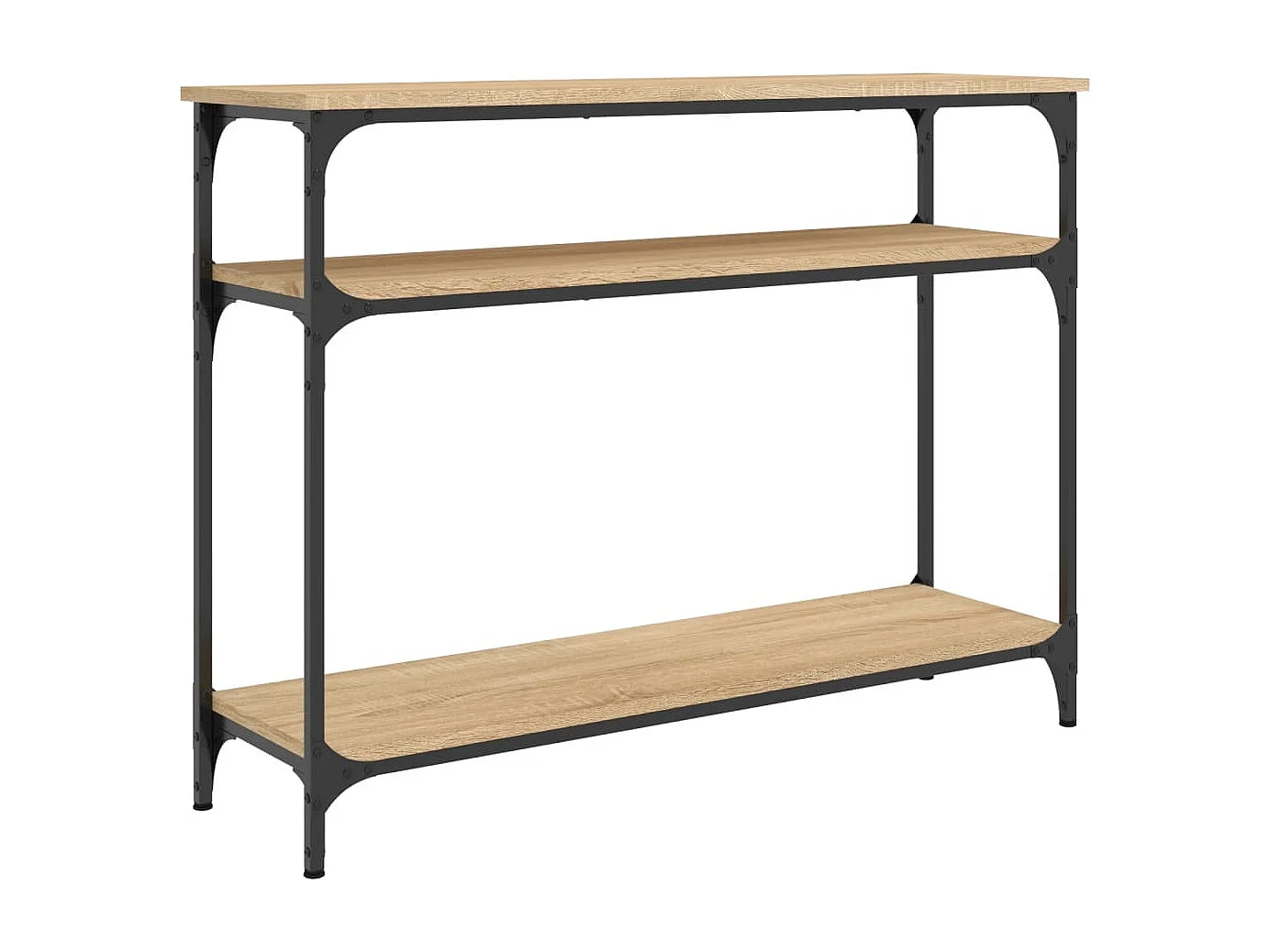 Table console chêne sonoma 100x29x75 cm bois d'ingénierie