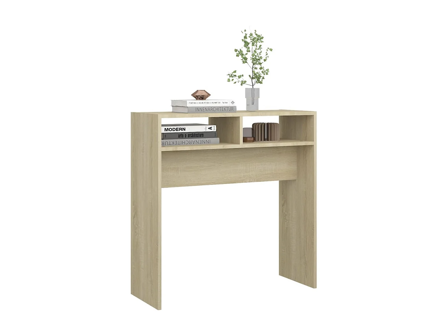 Mesa consola madera contrachapada roble Sonoma 78x30x80 cm