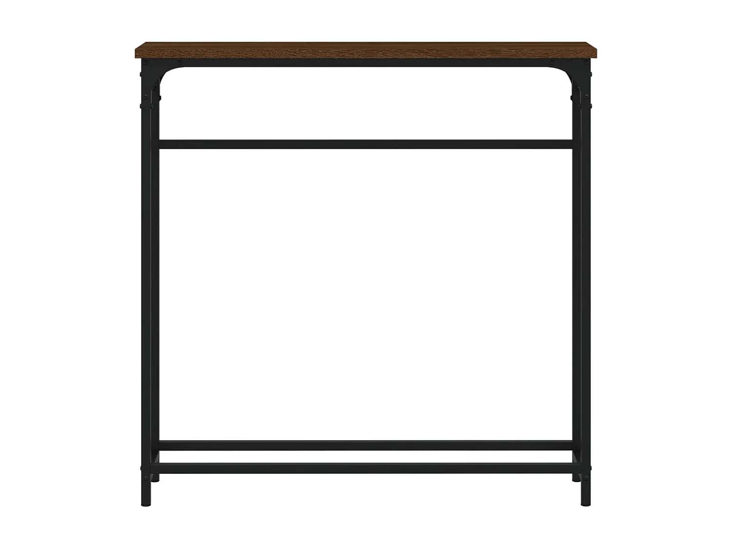 Mesa consola 75x19,5x75 cm derivados madeira carvalho castanho