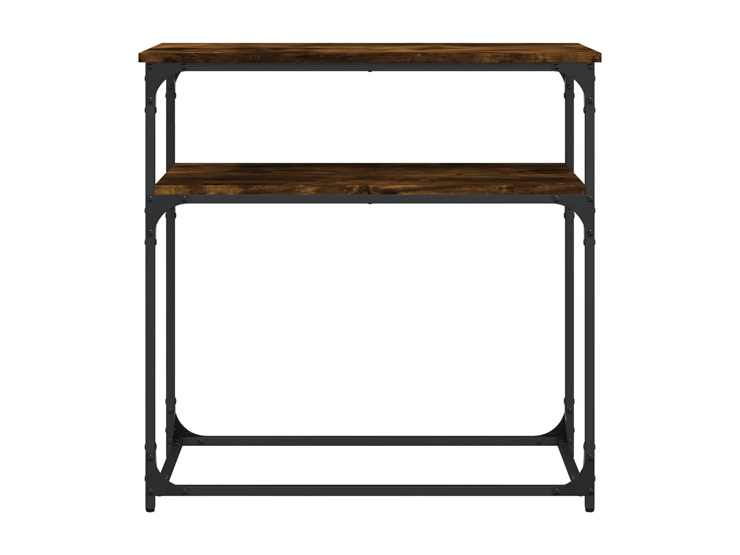 Mesa consola 75x35,5x75 cm derivados de madeira carvalho fumado