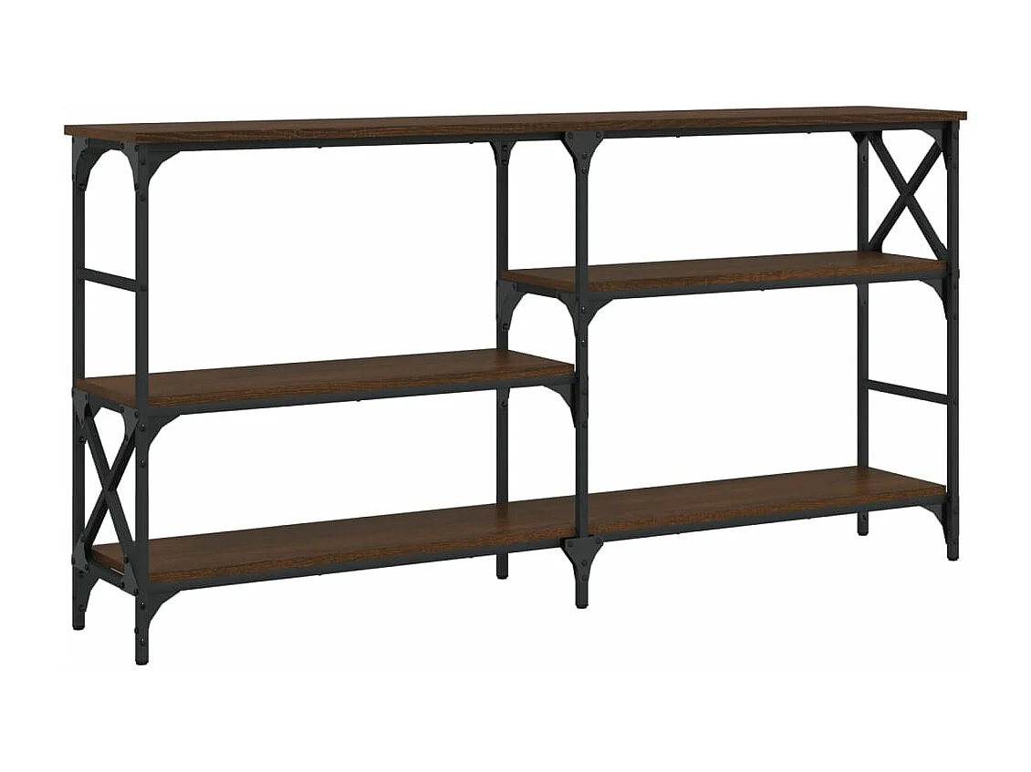 Mesa consola 150x29x76,5 cm derivados madeira carvalho castanho