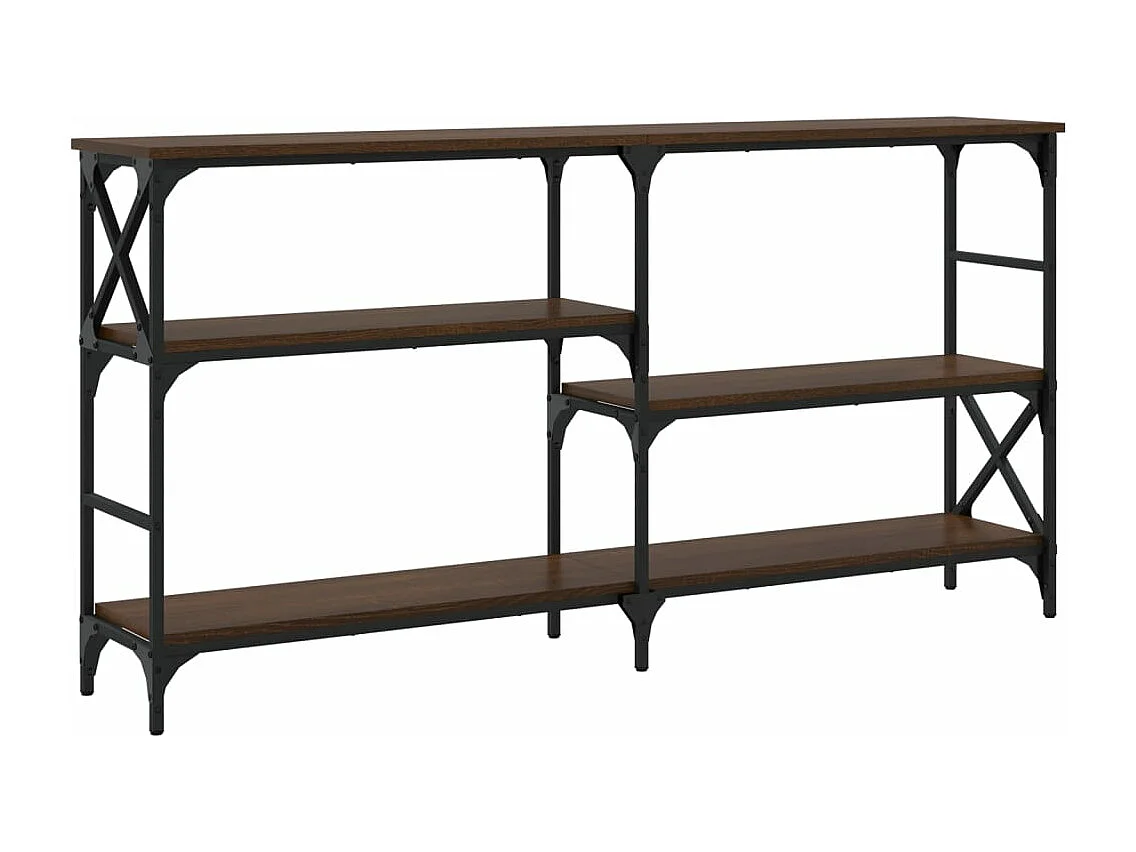 Mesa consola 150x29x76,5 cm derivados madeira carvalho castanho