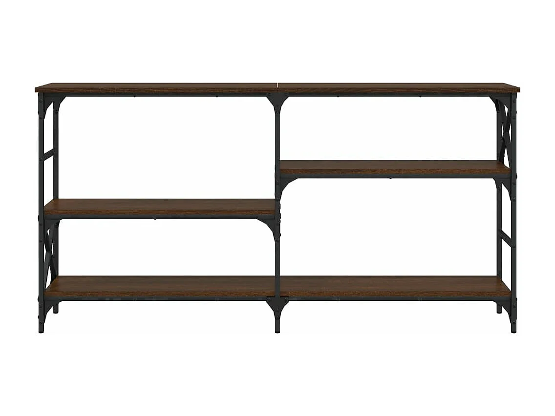 Mesa consola 150x29x76,5 cm derivados madeira carvalho castanho