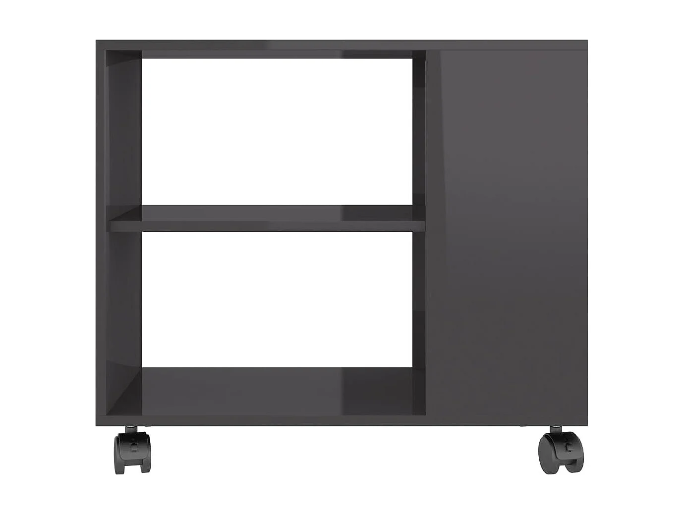 Table d'appoint Gris brillant 70x35x55 cm Bois d'ingénierie