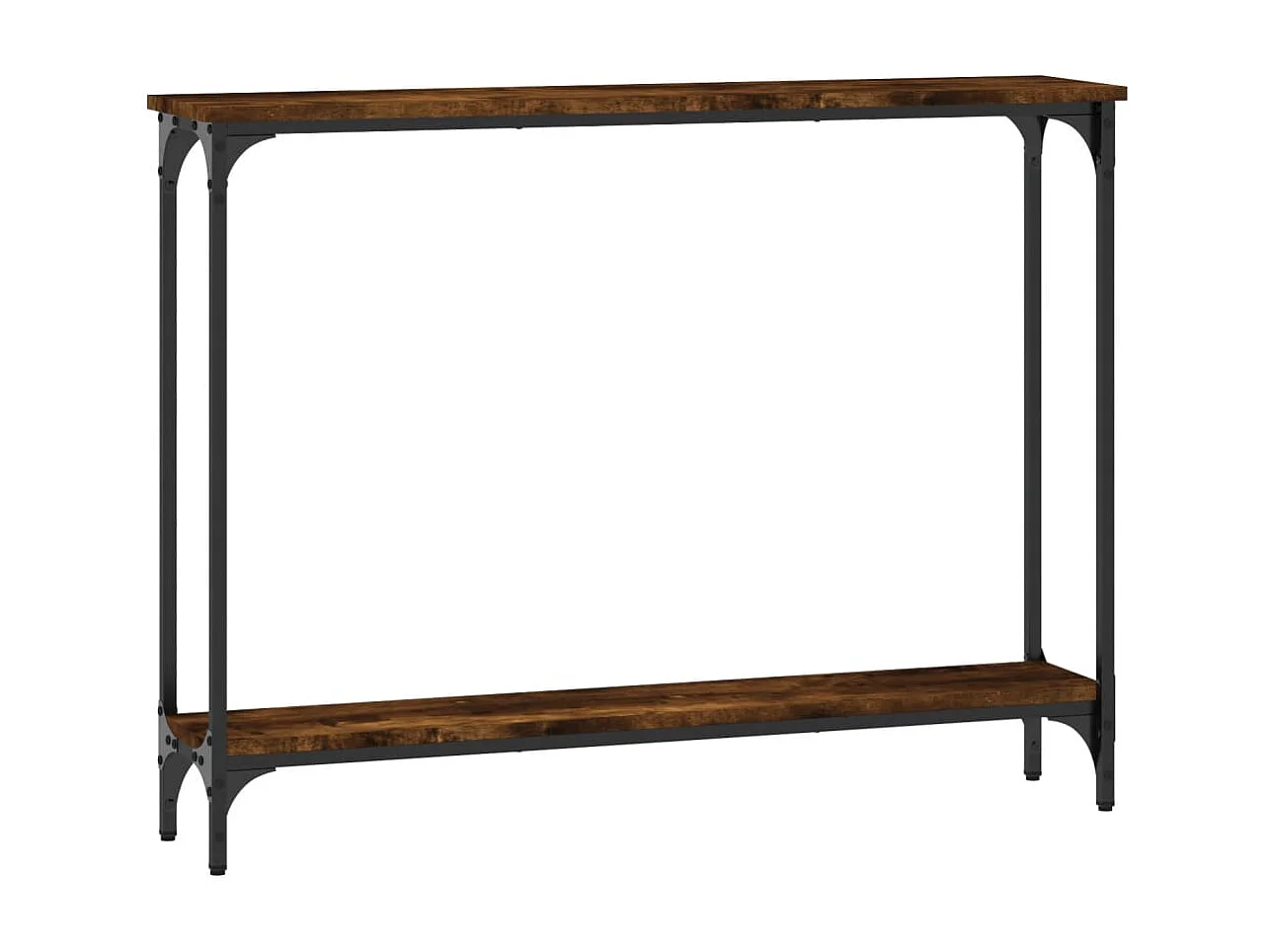 Table console chêne fumé 100x22,5x75 cm bois d'ingénierie