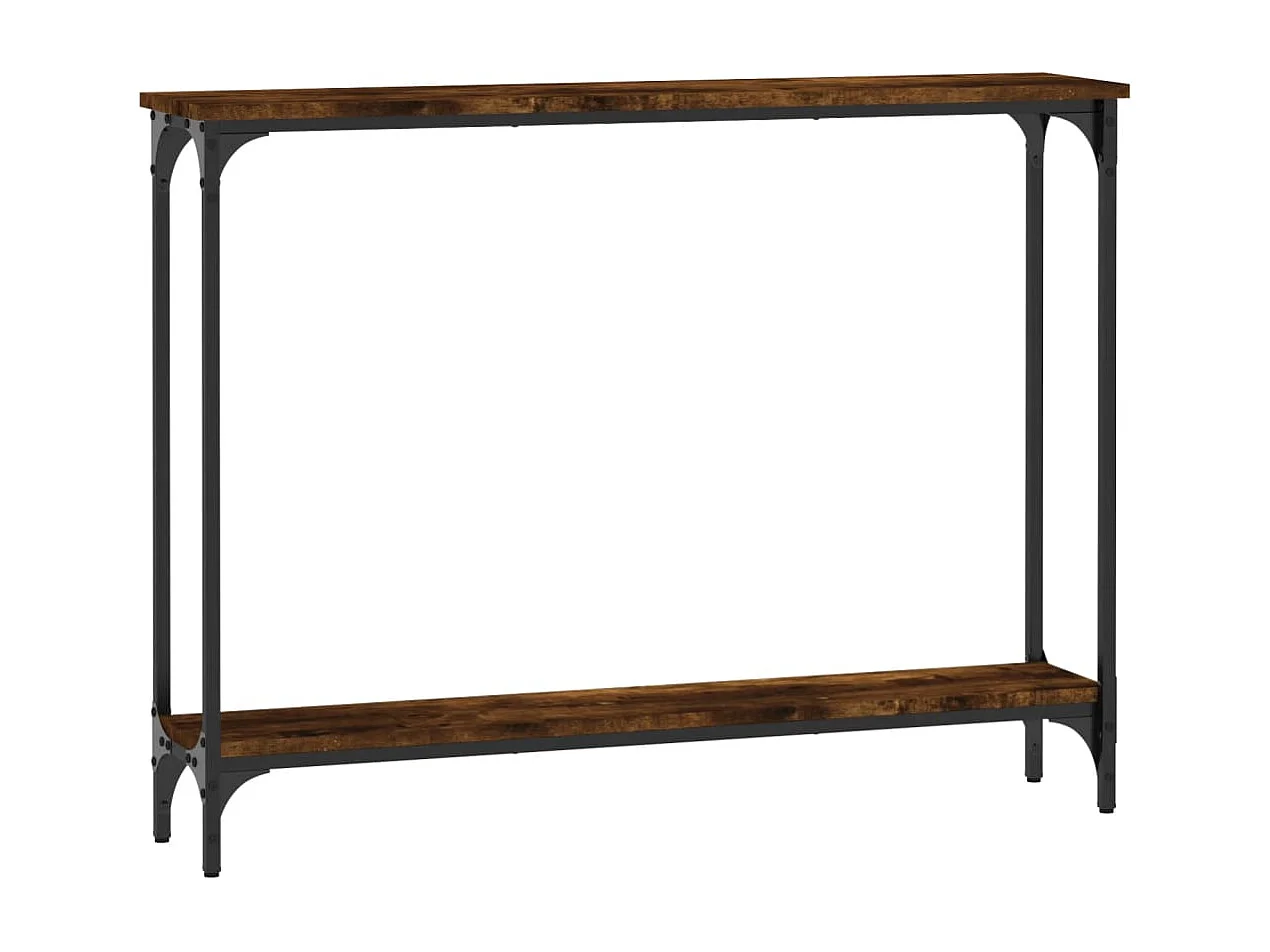 Mesa consola madera de ingeniería roble ahumado 100x22,5x75 cm