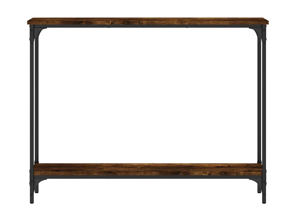 Mesa consola madera de ingeniería roble ahumado 100x22,5x75 cm
