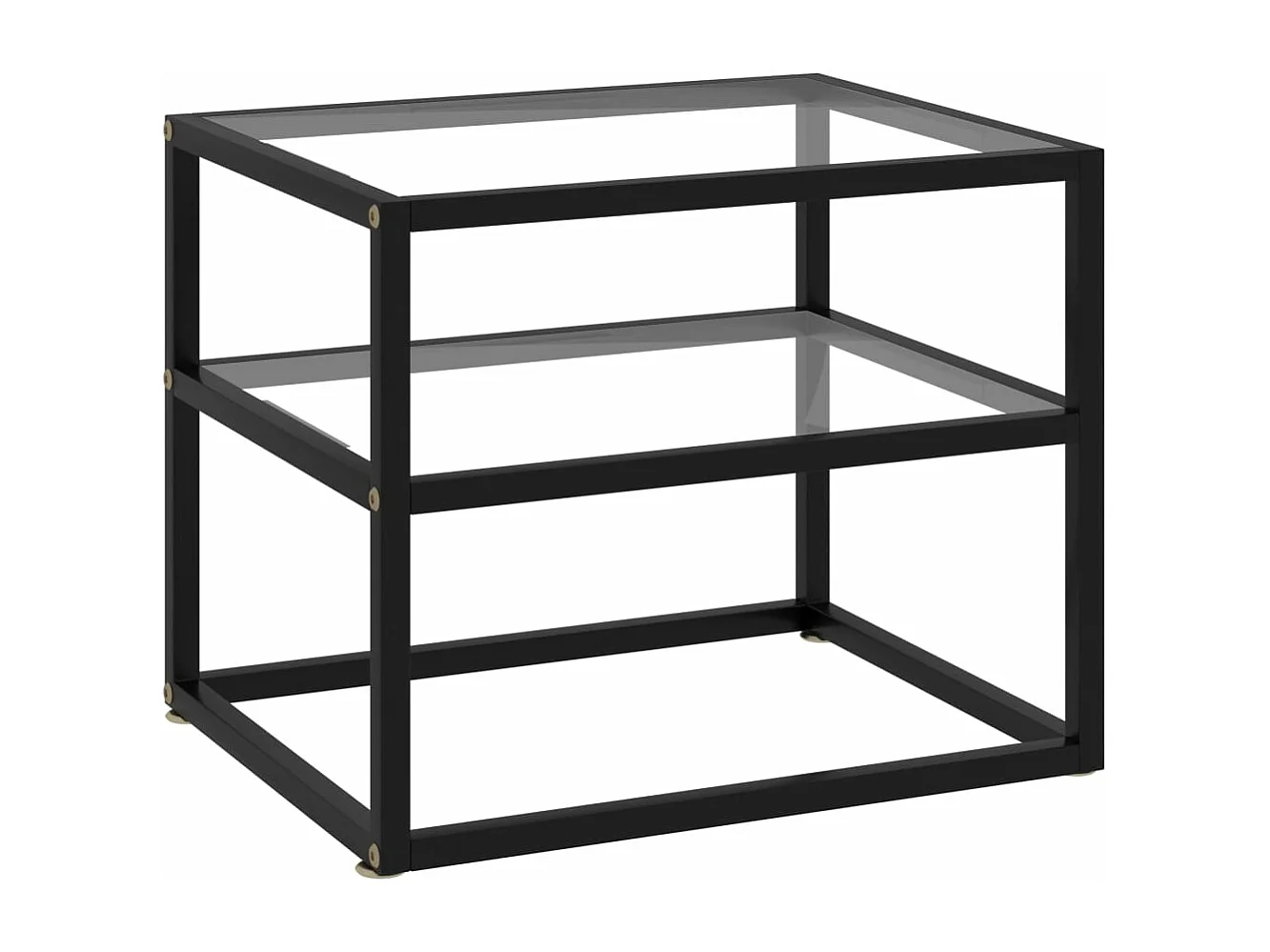 Mesa de consola transparente vidrio templado 50x40x40 cm