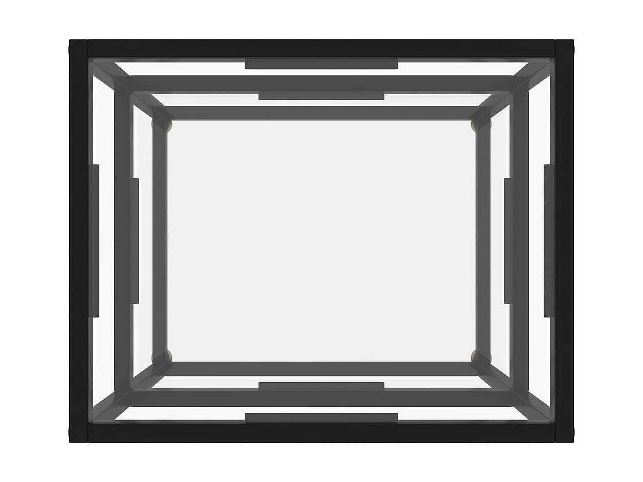 Mesa de consola transparente vidrio templado 50x40x40 cm