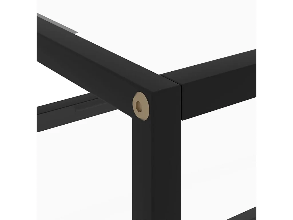 Mesa de consola transparente vidrio templado 50x40x40 cm