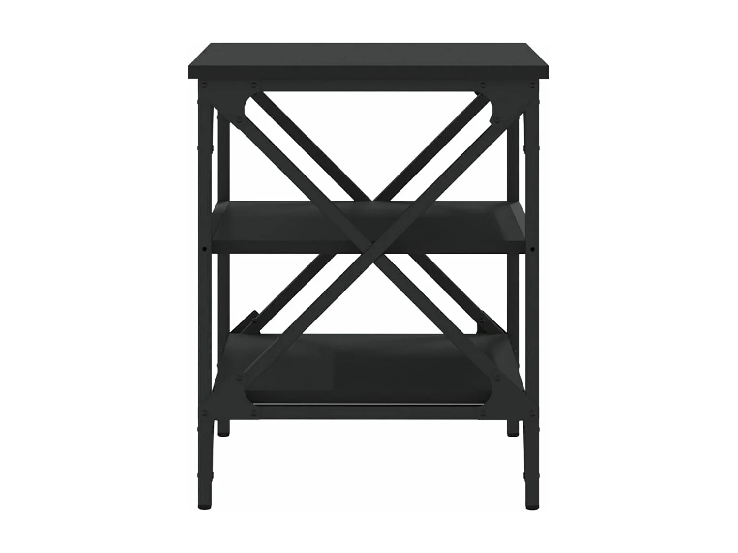 Tables d'appoint 2 pièces Noir 40x42x50 cm Bois d’ingénierie