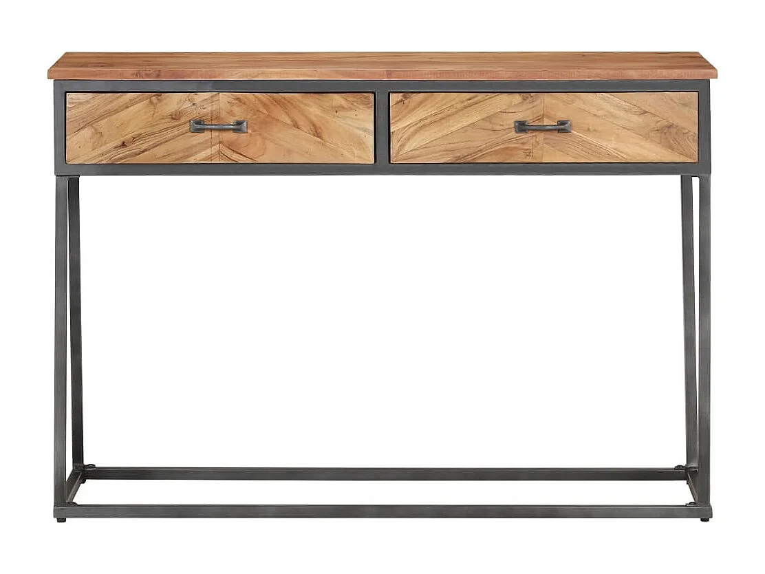 Mesa consola de madera maciza de acacia 110x35x75 cm