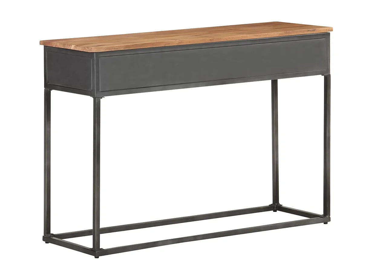 Mesa consola de madera maciza de acacia 110x35x75 cm