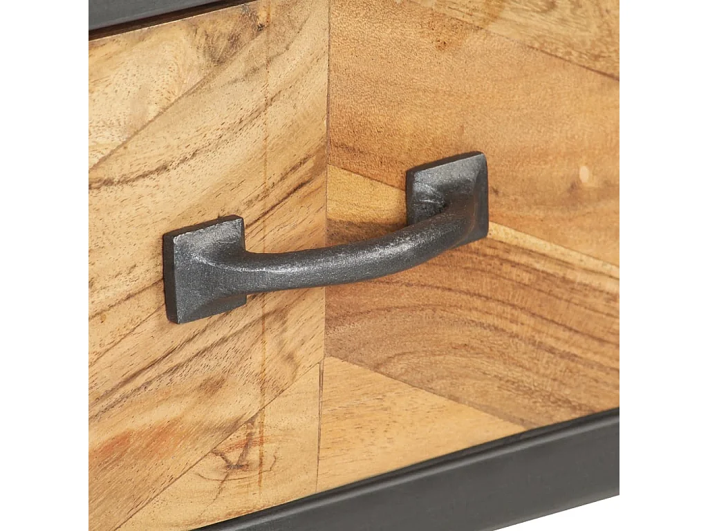 Mesa consola de madera maciza de acacia 110x35x75 cm