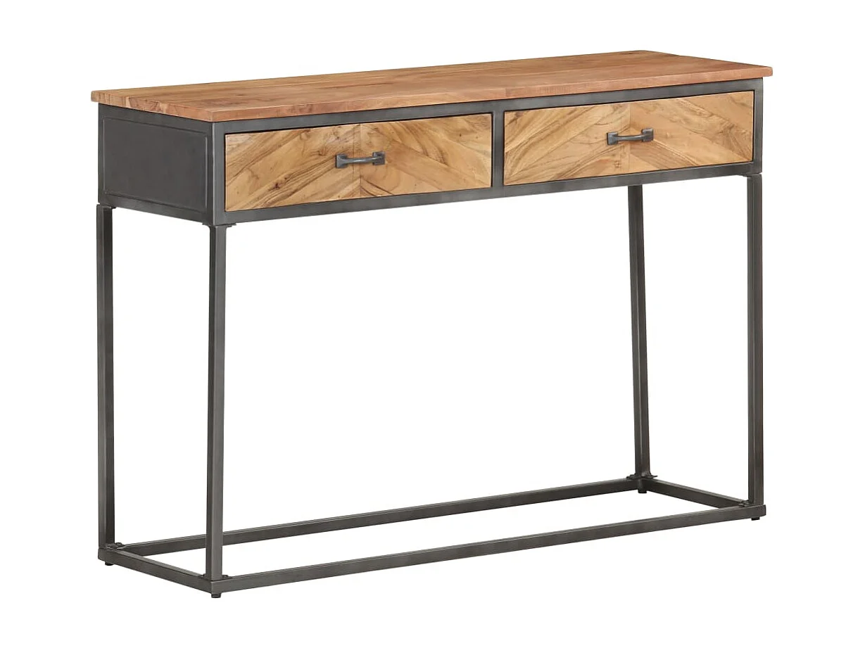 Mesa consola de madera maciza de acacia 110x35x75 cm