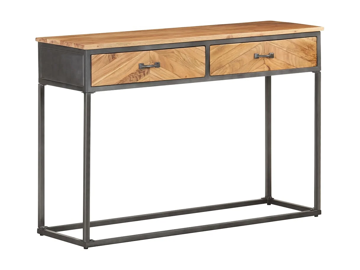 Mesa consola de madera maciza de acacia 110x35x75 cm