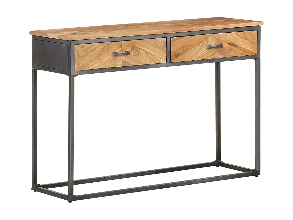 Mesa consola de madera maciza de acacia 110x35x75 cm