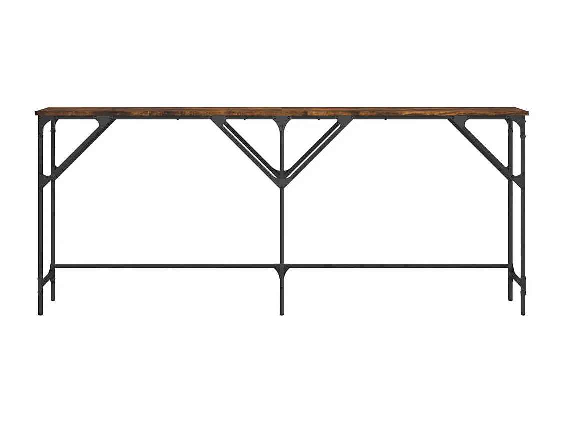 Wandtafel 180x29x75 cm bewerkt hout gerookt eikenkleurig