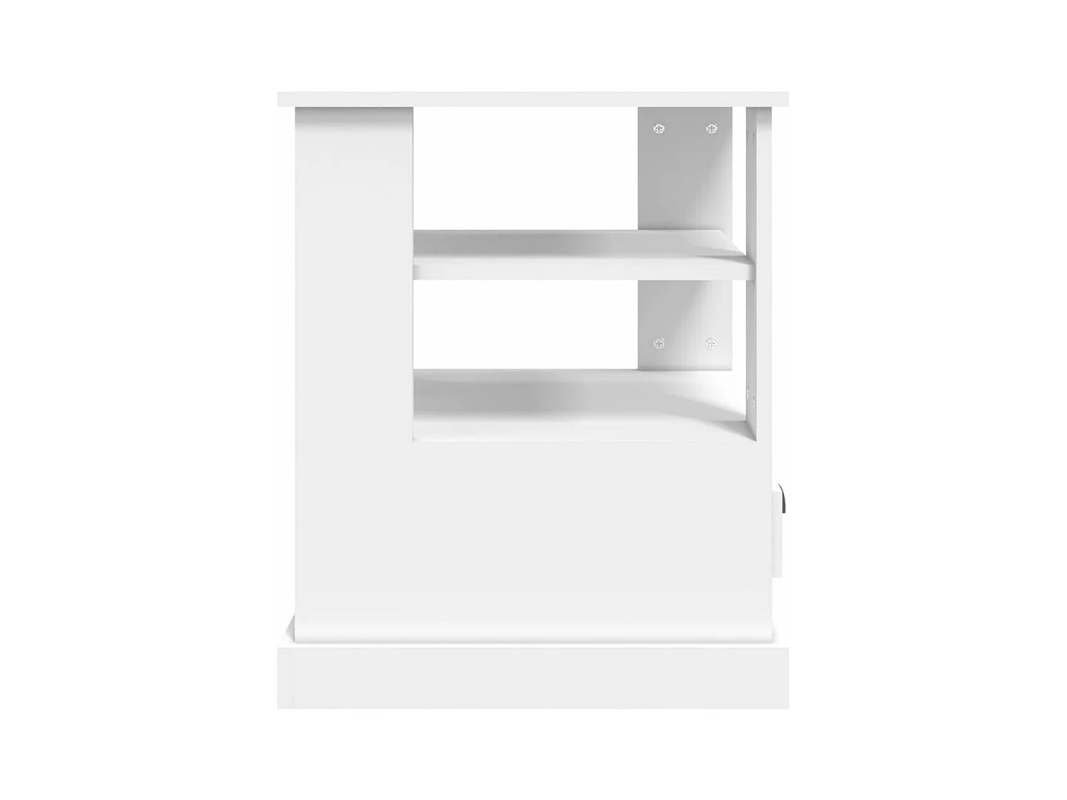 Table d'appoint blanc 50x50x60 cm bois d’ingénierie