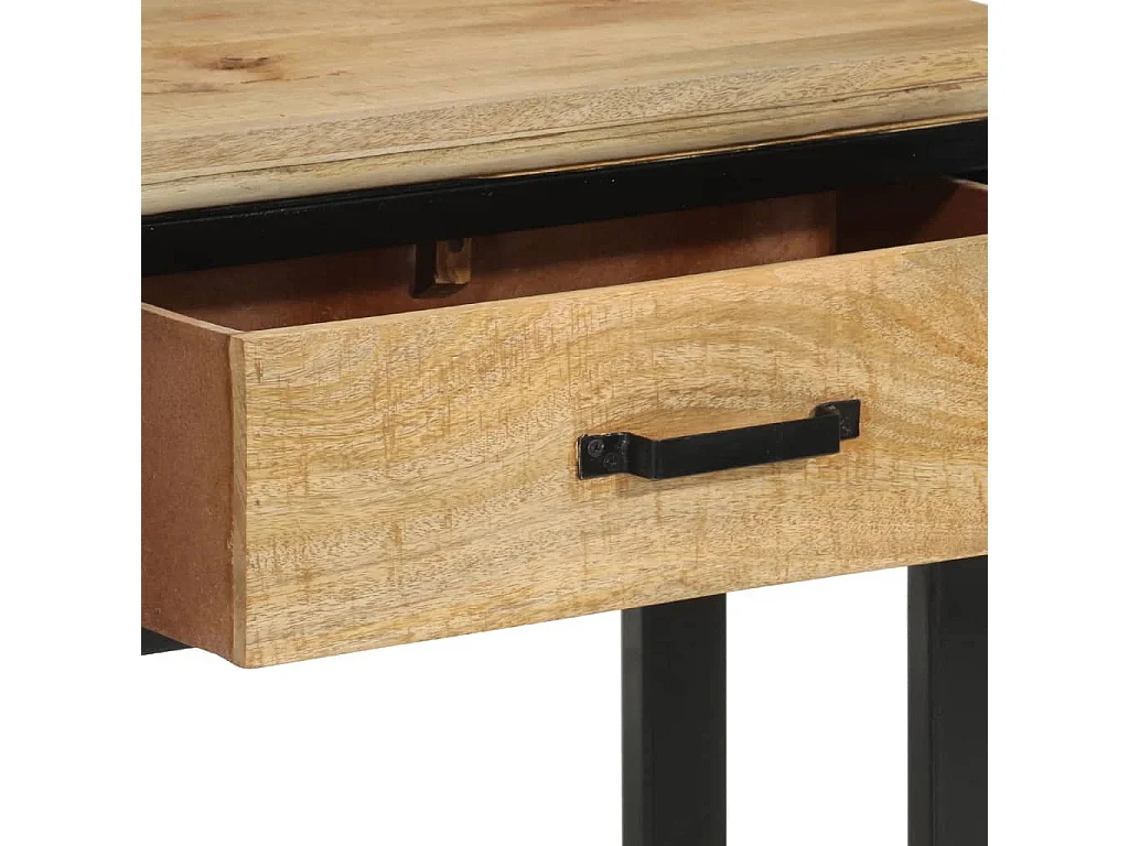 Table console 110x30x75 cm bois de manguier massif brut