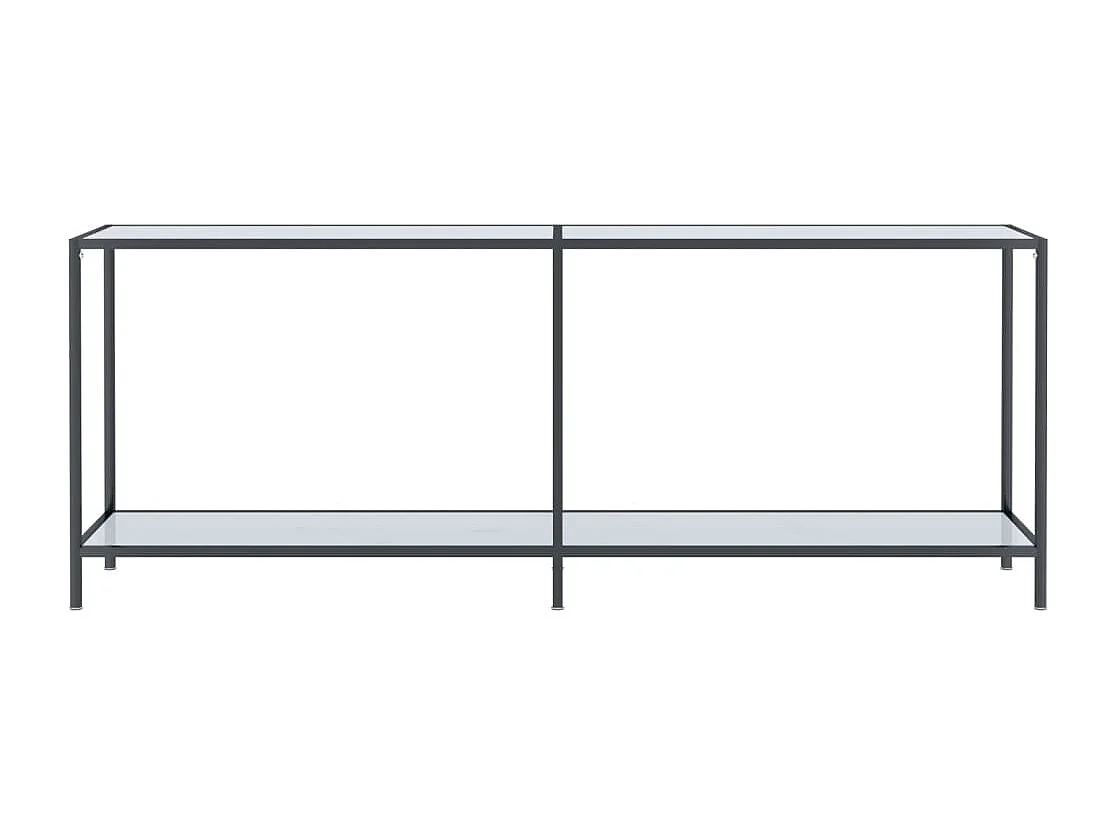 Wandtafel 200x35x75,5 cm gehard glas wit