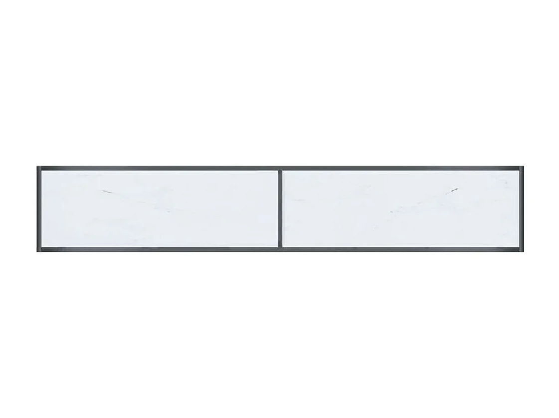 Wandtafel 200x35x75,5 cm gehard glas wit