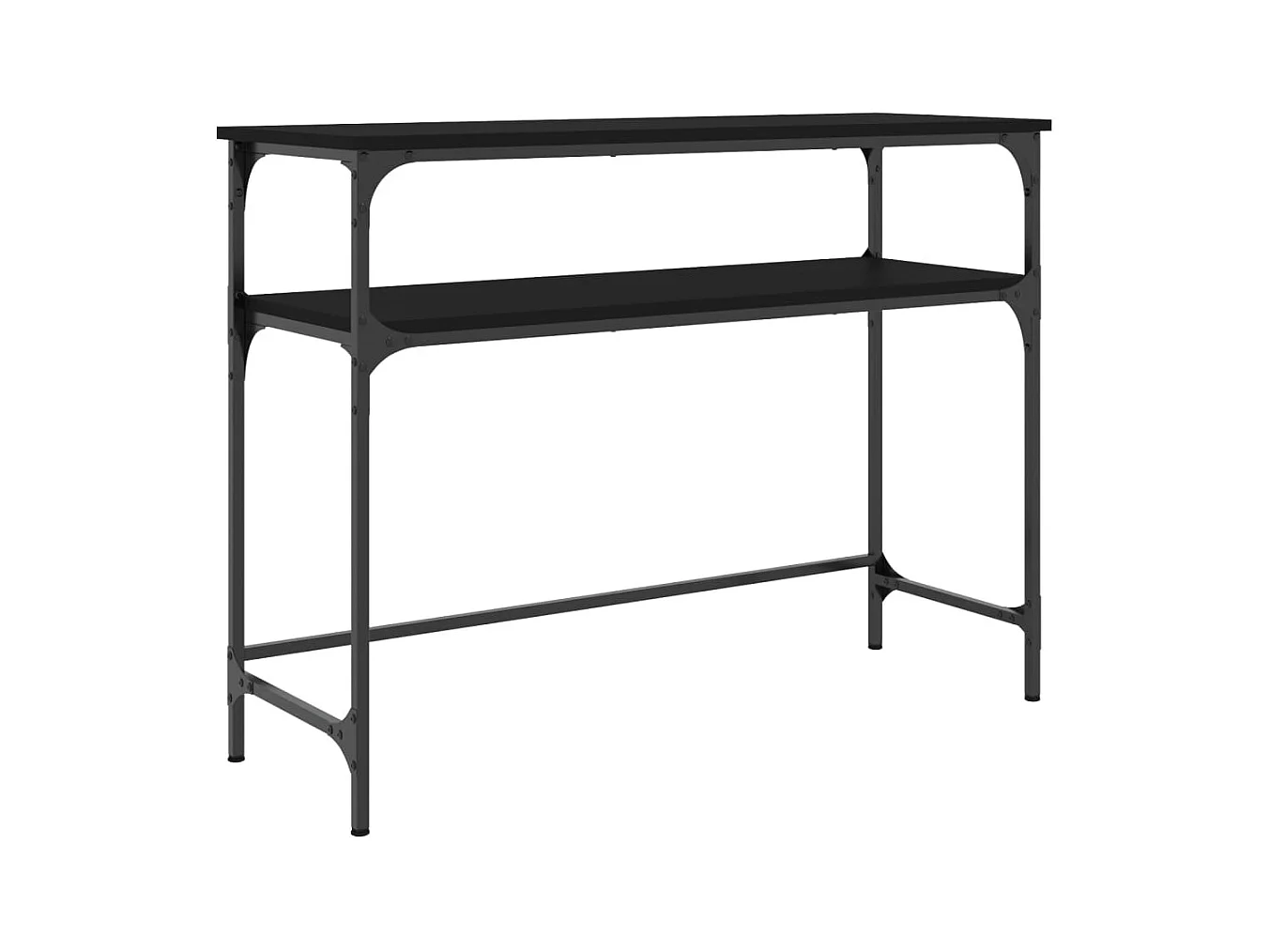 Table console noir 100x35,5x75 cm bois d'ingénierie