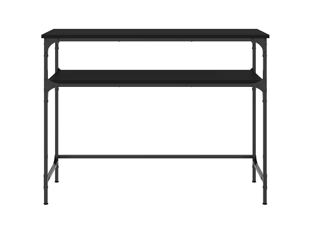 Table console noir 100x35,5x75 cm bois d'ingénierie