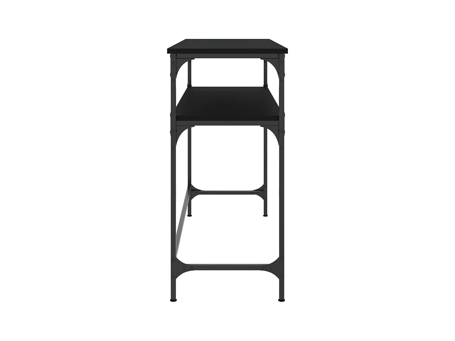 Table console noir 100x35,5x75 cm bois d'ingénierie