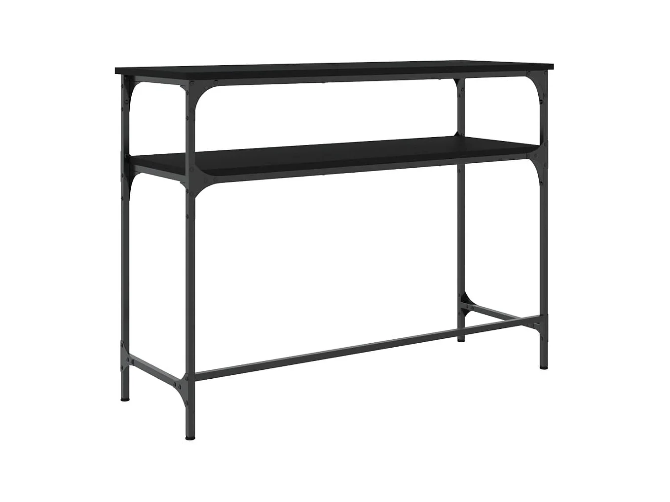 Table console noir 100x35,5x75 cm bois d'ingénierie
