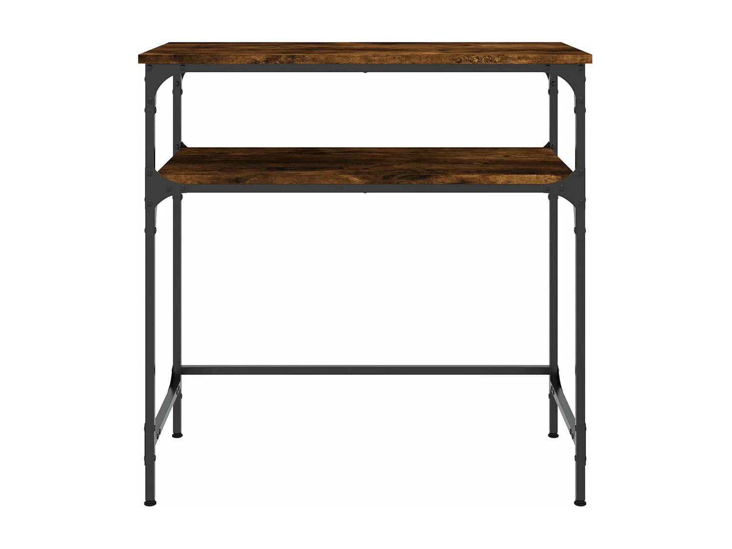 Mesa consola madera de ingeniería roble ahumado 75x35,5x75 cm