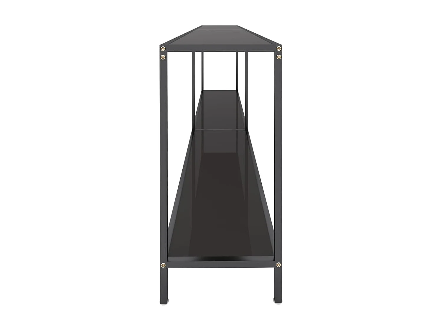 Table console Noir 220x35x75,5 cm Verre trempé