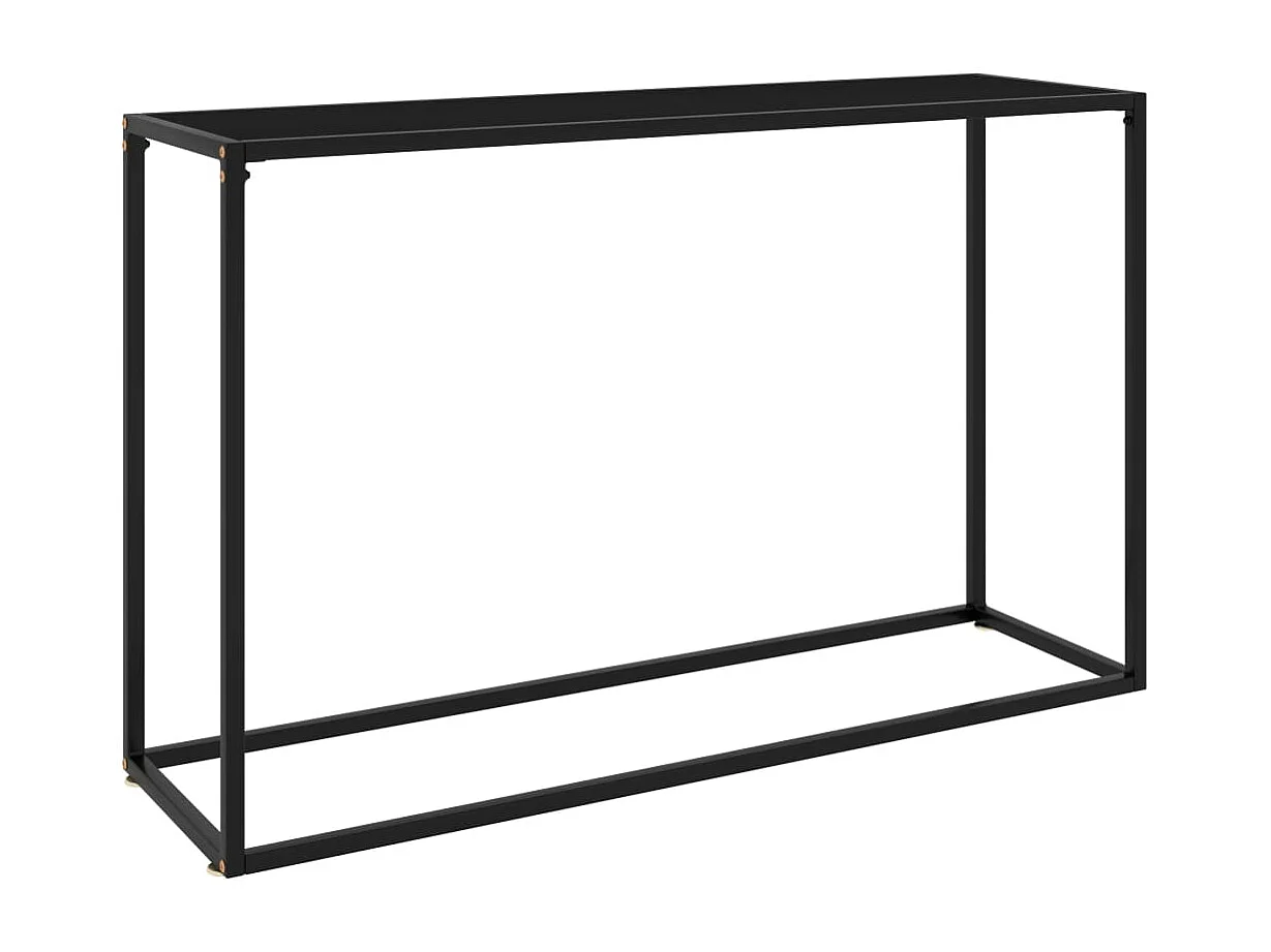 Table console Noir 120x35x75 cm Verre trempé