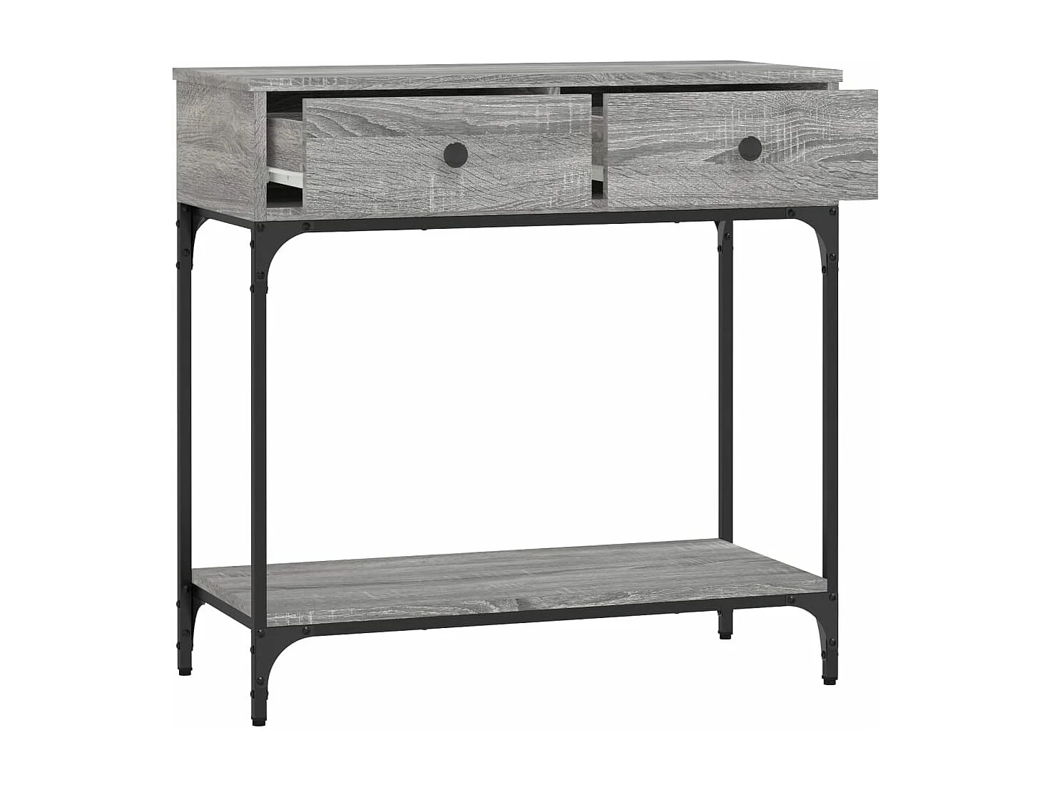 Table console sonoma gris 75x34,5x75 cm bois d'ingénierie