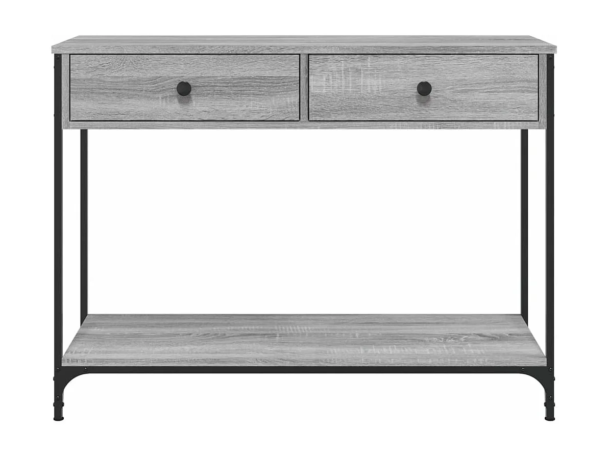 Table console sonoma gris 100x34,5x75 cm bois d'ingénierie