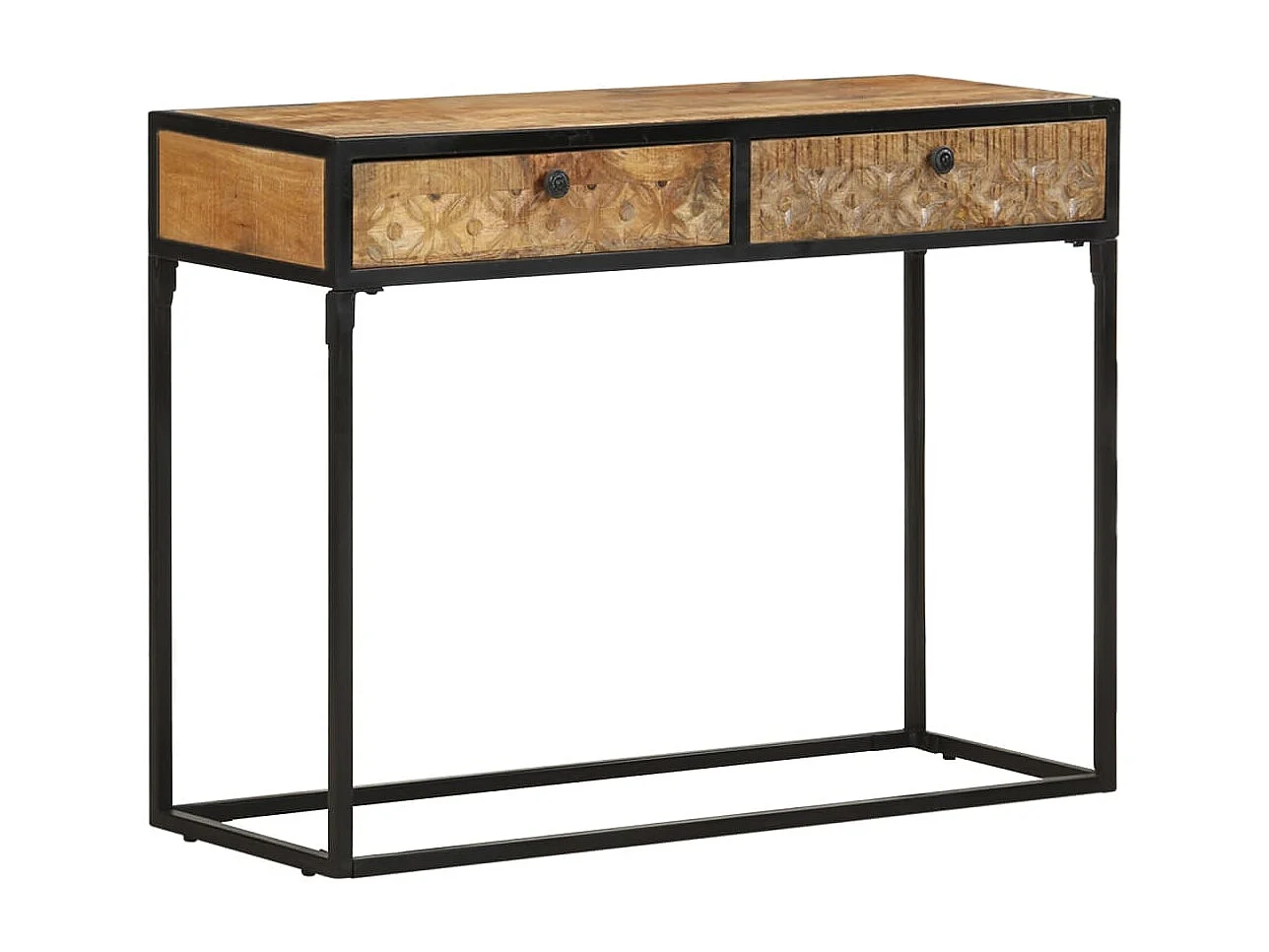 Mesa consola 100x35x75 cm madeira de mangueira maciça